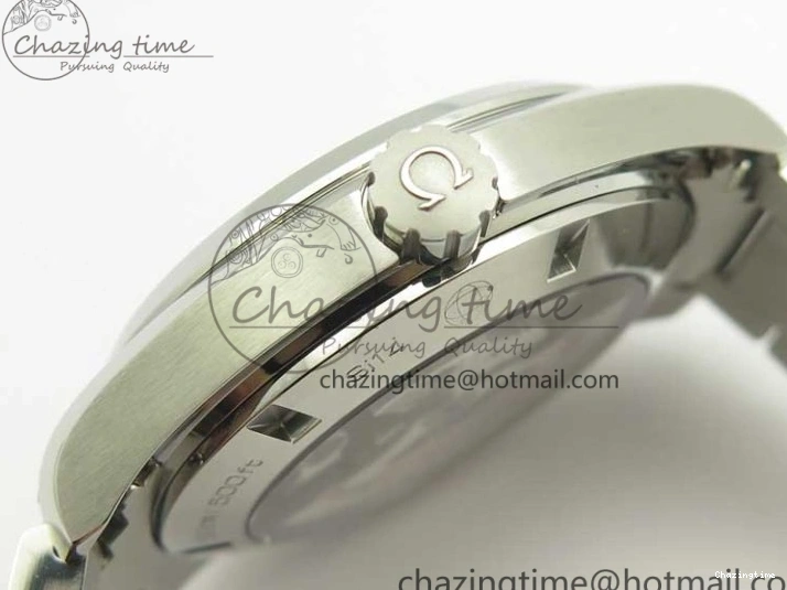 0421 FlexibleFit Aqua Terra 150M SS VSF 1:1 Best Edition Black Wave Textured Dial RG Hand on SS Bracelet A8500 Super Clone 8032